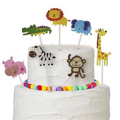 Happy Birthday Animals Cake Toppers Baby Zoo Safari Lebanon | Ubuy