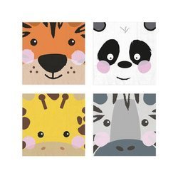 Animal napkins, 20 pieces