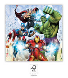 Avengers paper napkins, size 33 x 33 cm, 20 pcs.