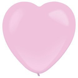 Balloons latex Decorator Standard Heart Pink, 30cm, 50 pcs.