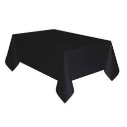 Black foil tablecloth 137 x 274cm