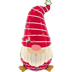 Foil Balloon Christmas Gnome, Elf, 68 cm