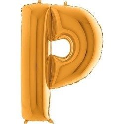 Foil balloon 40 letter "P gold