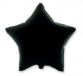 Foil balloon Black Star, 45cm, Flexmetal