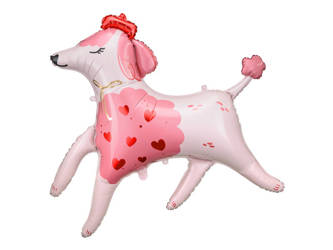 Foil balloon Poodle, 119x108 cm, mix