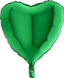 Foil balloon - green heart 46 cm, grabo green / mint