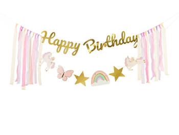 Happy Birthday Unicorn Banner, 230x17.5 cm