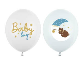 Latex Balloons 30 cm, Baby boy, 50 pieces.