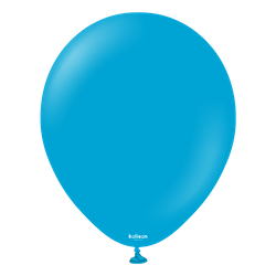 Latex Balloons Caribbean Blue, 13cm, 100 pcs.