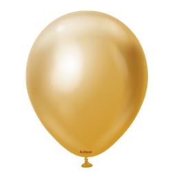 Latex Balloons Kalisan Mirror Gold, 30cm, 50 pcs.