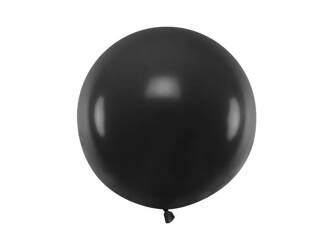 Round balloon, Pastel Black, 60 cm, 1 pcs