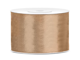 Satin ribbon, golden ribbon 50mm / 25m