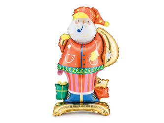 Standing foil balloon Santa Clous, 63 x 106 cm