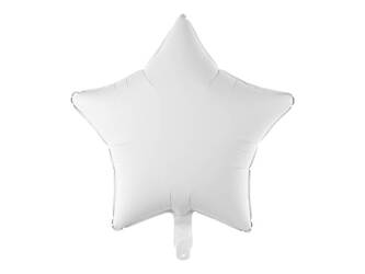 Star foil balloon, 48 cm, white