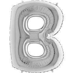 The foil balloon 40 letter 'B Silver