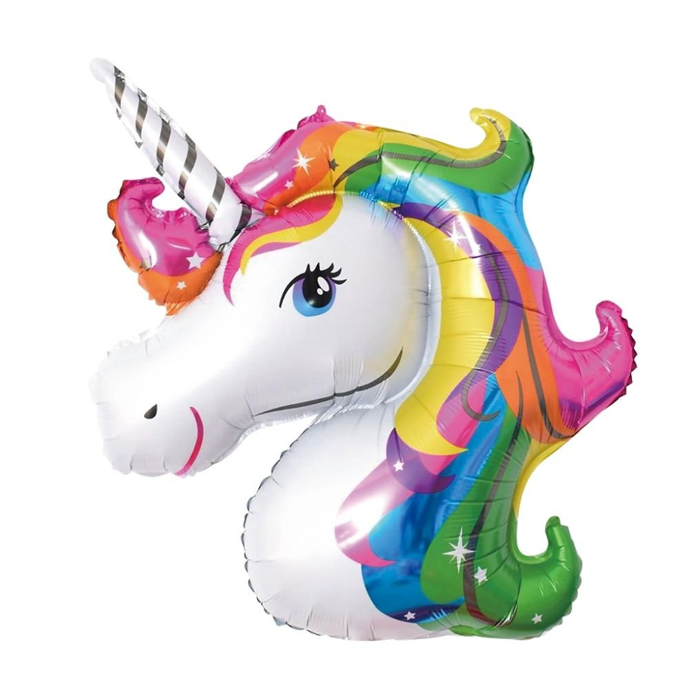 Foil balloon colorful unicorn unicorn 29cm x 46cm | Foil balloons ...