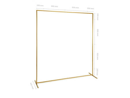 Backdrop stand, frame, gold, 200x200 cm