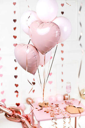 Balloon weight - double rose gold hearts, 137g