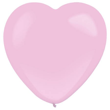 Balloons latex Decorator Standard Heart Pink, 30cm, 50 pcs.