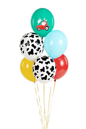 Balloons latex farm, cow patches 30cm, 50 pieces