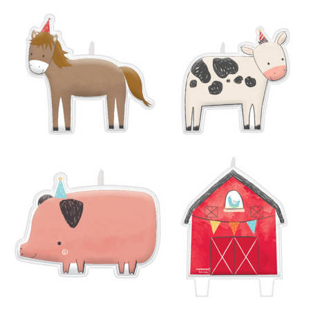 Candle farm, animals 4 pcs.