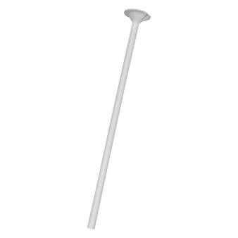 Eco balloons sticks, white, 30cm, 1 pcs.