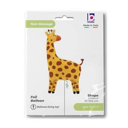 Foil Balloon Giraffe, Jungle Safari 81cm