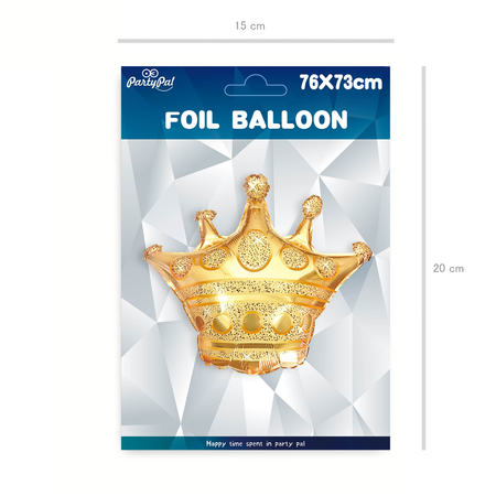 Foil Balloon - Golden Crown 76 x 73 cm