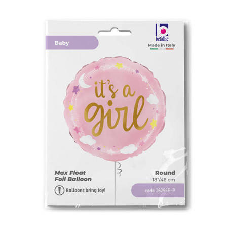 Foil Balloon - Pink It's A Girl46 cm