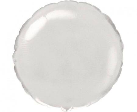 Foil Balloon, round, white, 46cm