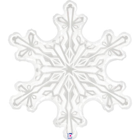 Foil balloon 38'' Snowflake transparent foil