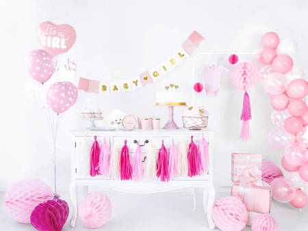 Foil balloon Heart Pink - It's a girl, 45cm