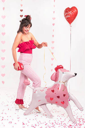 Foil balloon Poodle, 119x108 cm, mix