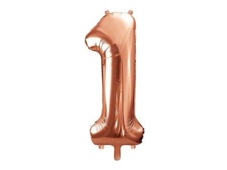 Foil balloon digit '1', 86cm, pink gold