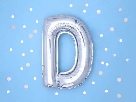 Foil balloon letter x 35cm, silver