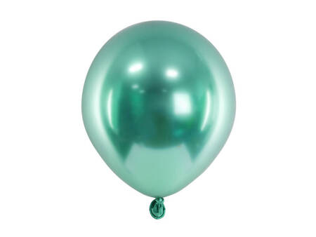 Glossy balloons, green chrome, 12 cm, 50 pcs.