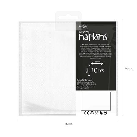 Holy baptism napkins white, green flowers 33x33cm, 10 pcs