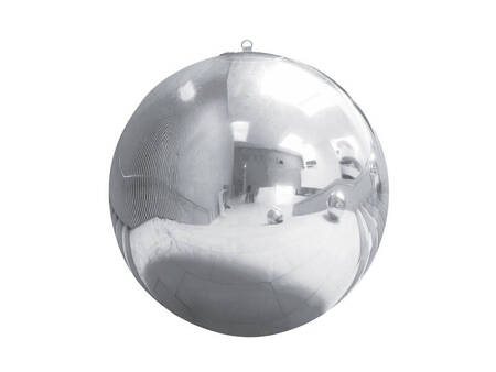 Inflatable ball, silver mirrored, 120cm 