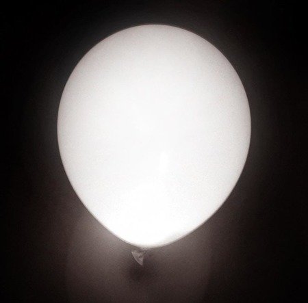 LED Glowing Balloon White, 30cm, 50 pcs