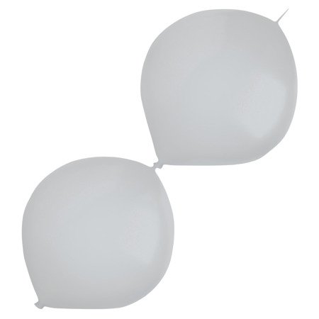 Latex Balloons Decorator Metallic E-Link Silver, 30cm, 50 pcs.