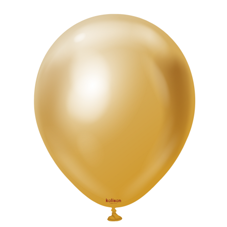 Latex Balloons Kalisan Mirror Gold, 30cm, 50 pcs.