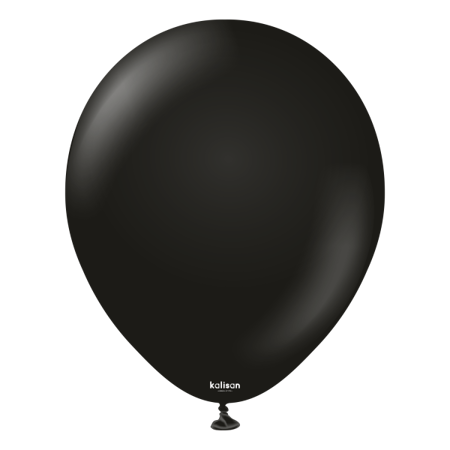 Latex Balloons Kalisan Standard Black, 30cm, 100 pcs.