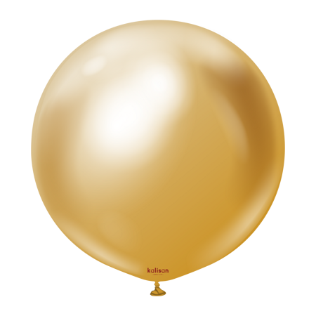 Latex Balloons Mirror Gold, 60cm, 2 pcs.