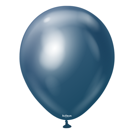 Latex Balloons Mirror Navy, 13cm, 100 pcs.