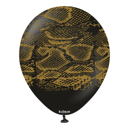 Latex Balloons Safari Snake Black, 30cm, 25 pcs.