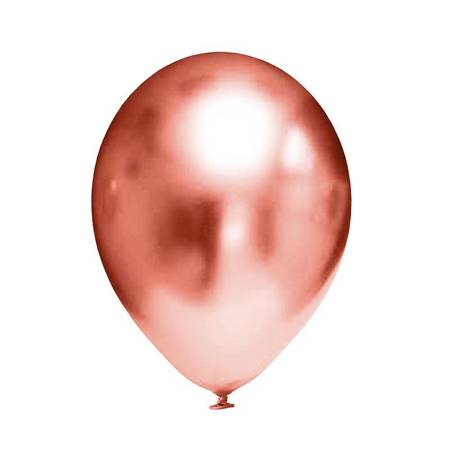 Latex balloons Chrome pink gold Rose Gold, 12.5 cm, 100 pcs