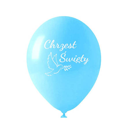 Latex balloons Holy Baptism blue, 50 pcs