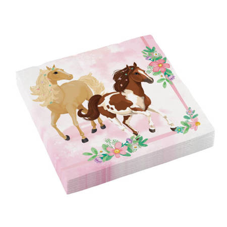 Napkins Beautiful Horses, 33 cm, 20 pcs