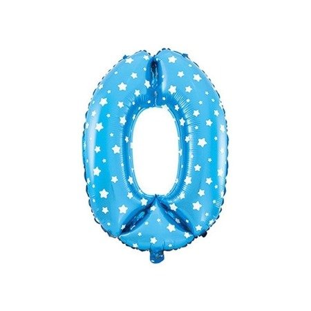 Number 0 Foil Balloon - 80 cm Blue