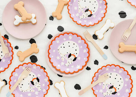 Paper plates, puppies, Dalmatian, 18x18 cm, 6 pcs